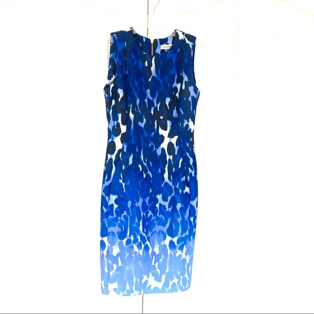 Calvin Klein royal blue leopard Dress